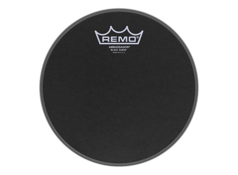 Remo BA-0808-ES Ambassador Black Suede 8 